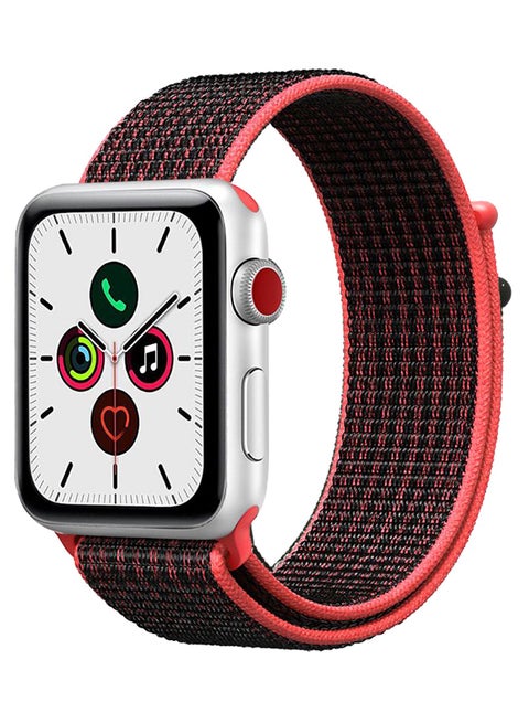 Solid Replacement Band For Apple Watch Series 5/4/3/2/1 Black/Red