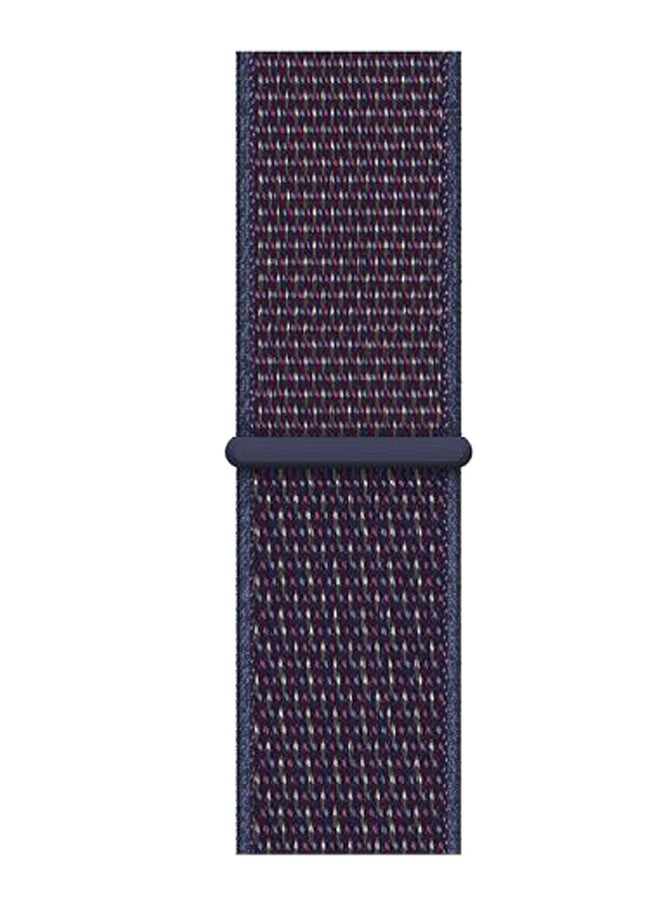 Perfii - Solid Replacement Band For Apple Watch Series 5/4/3/2/1 Indigo Blue/Pink - Image 1