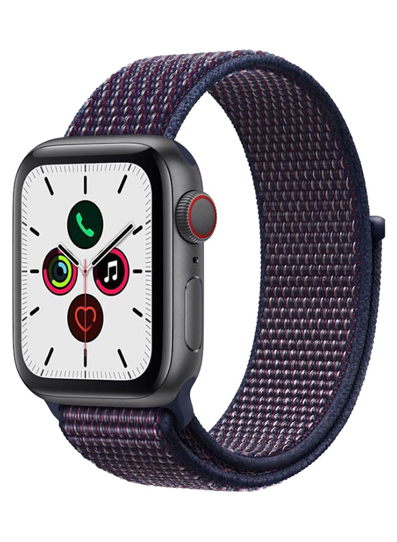 Perfii - Solid Replacement Band For Apple Watch Series 5/4/3/2/1 Indigo Blue/Pink - Image 1