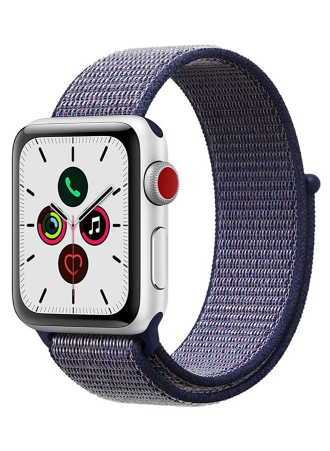 Perfii - Solid Replacement Band For Apple Watch Series 5/4/3/2/1 Midnight Blue - Image 1