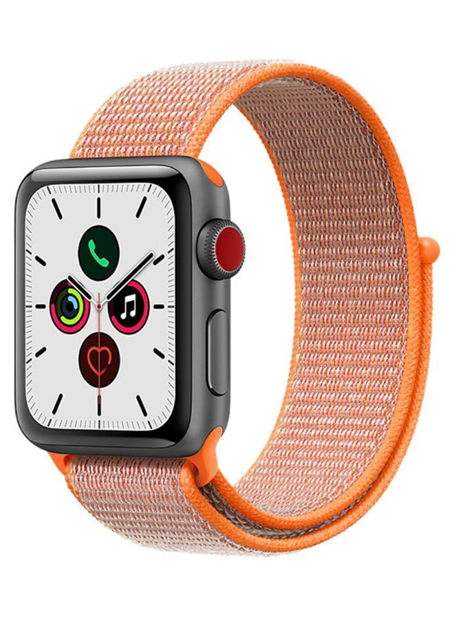 Perfii - Solid Replacement Band For Apple Watch Series 5/4/3/2/1 Orange - Image 1