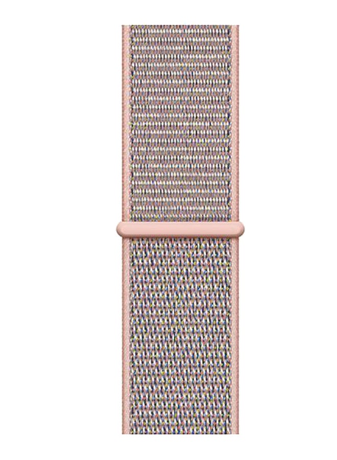 Perfii - Solid Nylon Replacement Band For Apple Watch Series 5/4/3/2/1 Pink Sand - Image 1