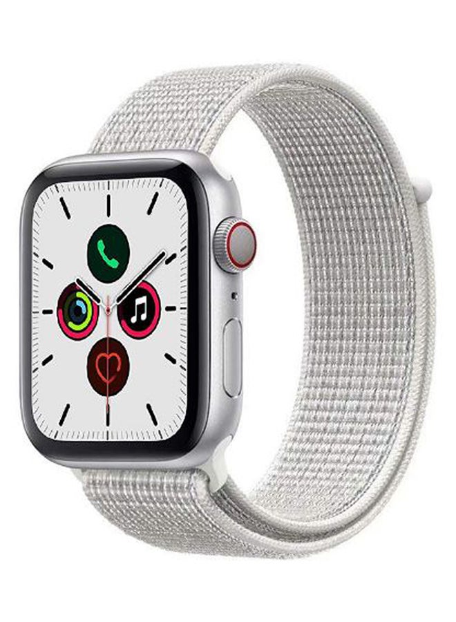 Perfii - Nylon Replacement Band For Apple Watch Series 5/4/3/2/1 - 38-40mm Seummit White/Silver - Image 1