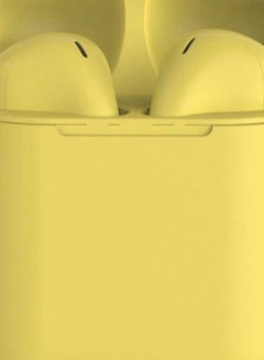 Generic Bluetooth Wireless In-Ear Earbuds With Microphone Yellow  - Image 2
