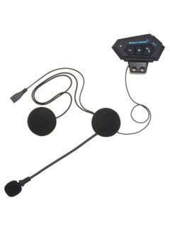 Bluetooth Wireless On-Ear Helmet Headphone With Microphone Black