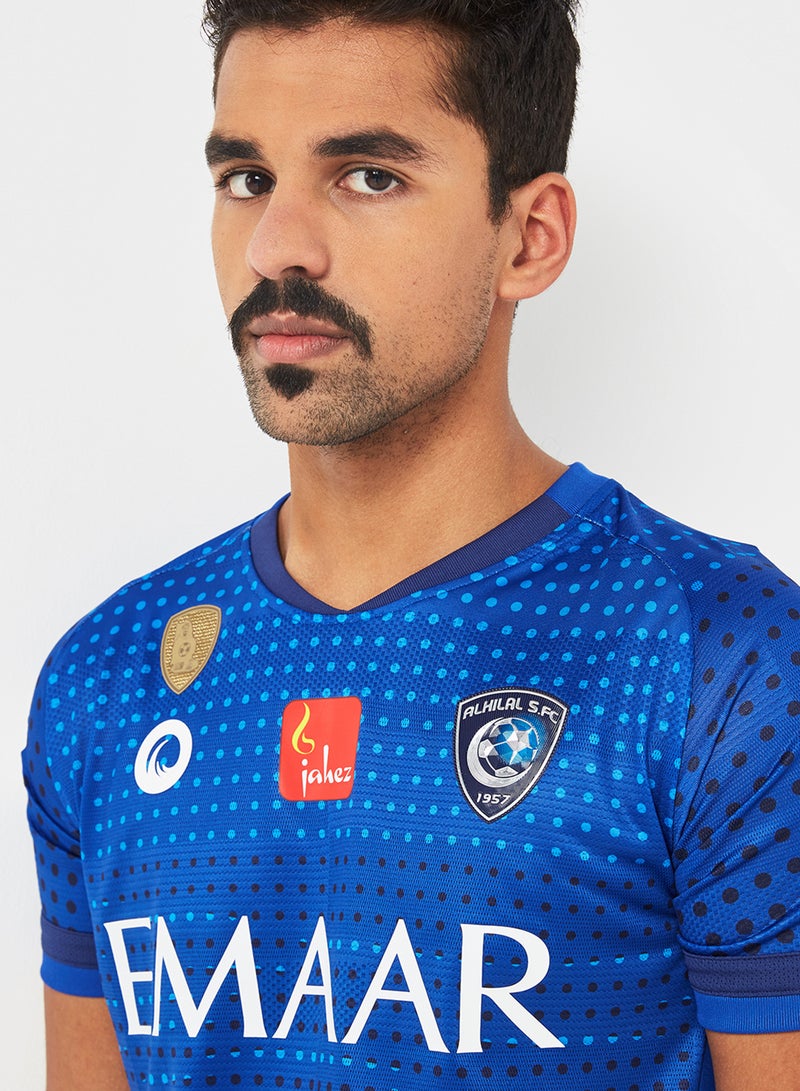 موج - بلوزة كاجوال من قماش الجيرسيه لفريق الهلال أزرق - Image 1
