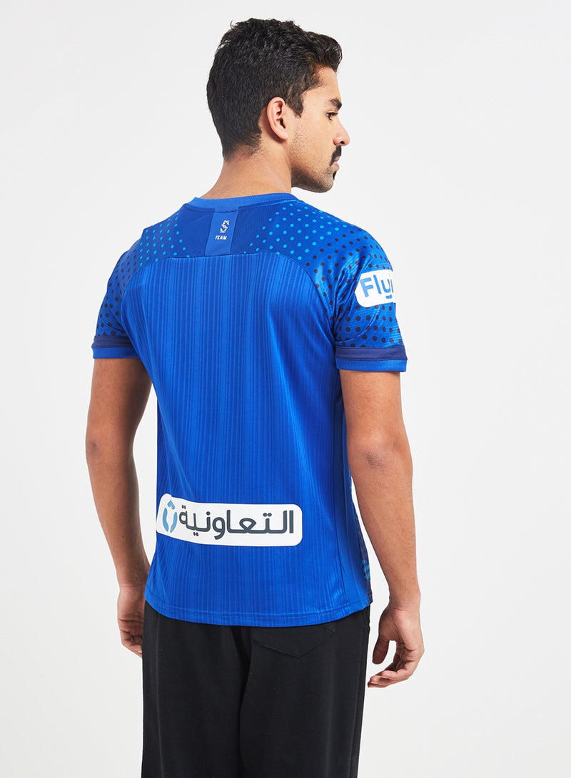 موج - بلوزة كاجوال من قماش الجيرسيه لفريق الهلال أزرق - Image 1