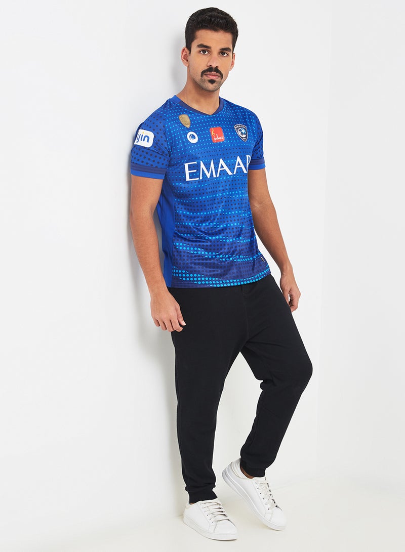 موج - بلوزة كاجوال من قماش الجيرسيه لفريق الهلال أزرق - Image 1