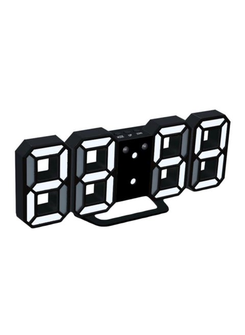 3D LED Digital Alarm Clock Black 22.00X4.50X9.80centimeter