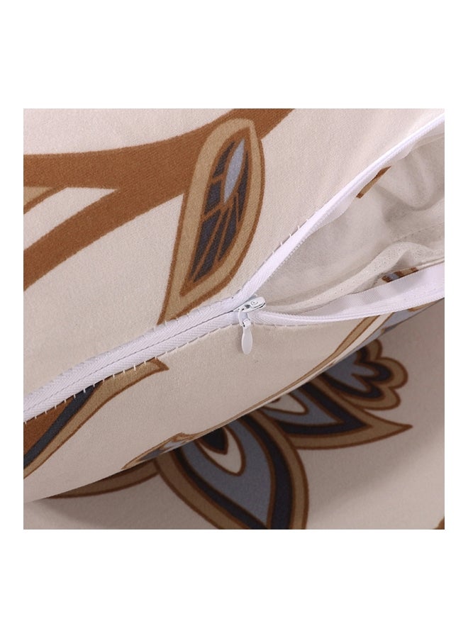 Polyester Cushion And Sofa Cover Warm White/Brown 35x7x35cm - Image 5