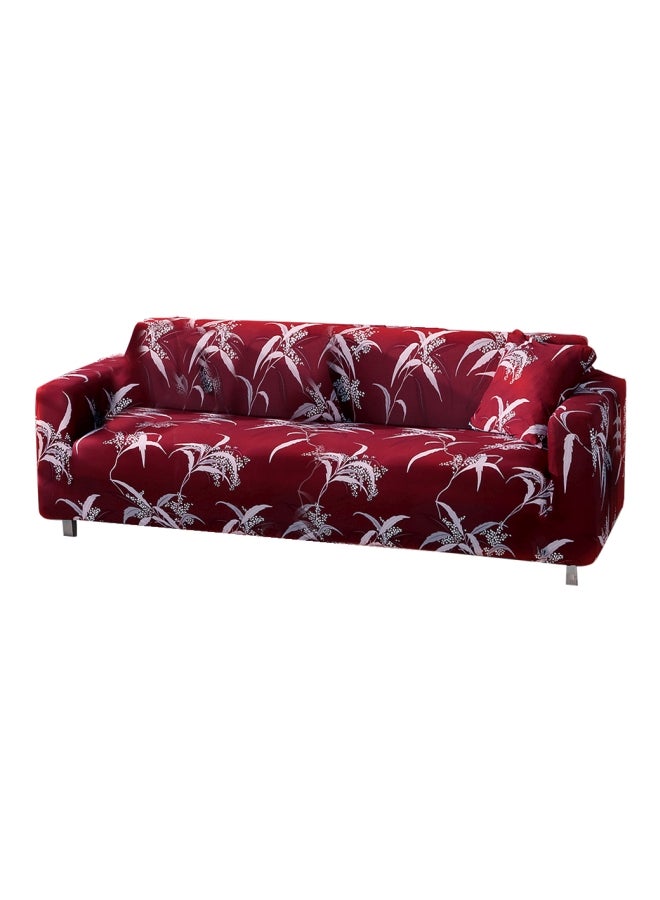 غطاء أريكة ووسادة من البوليستر أحمر/أبيض 35x7x35سم
