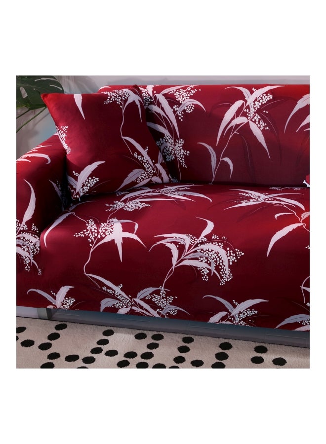 Armrest Polyester Cushion Cover Red/White 35x7x35cm - Image 2