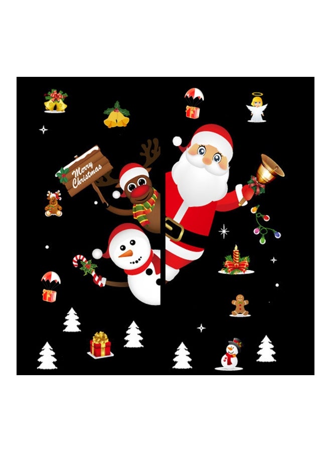 Christmas Windows Wall Sticker Multicolour 100x108mm - Image 1