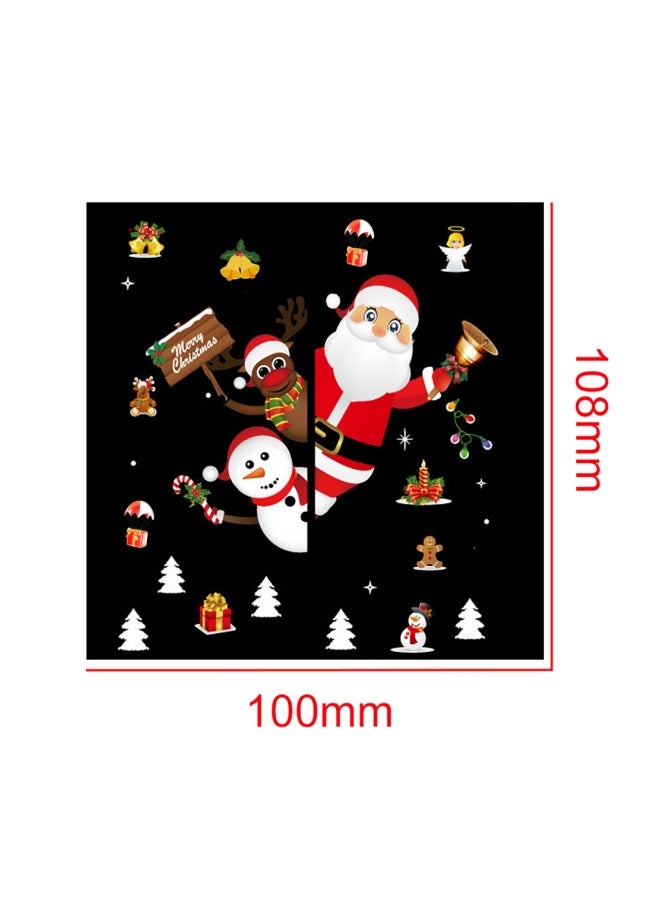 Christmas Windows Wall Sticker Multicolour 100x108mm - Image 3