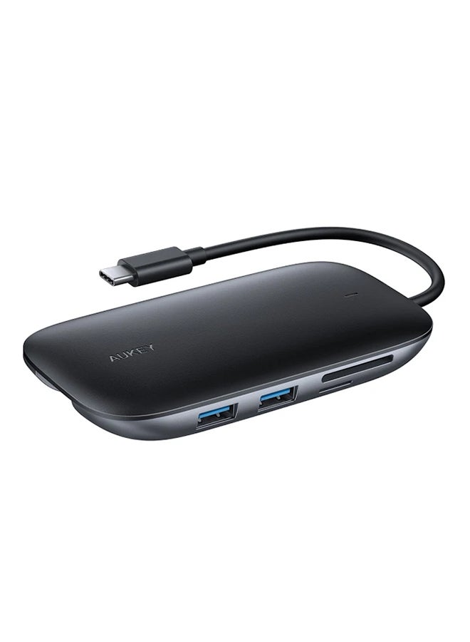 USB-C to 3-Port USB 3.1 Gen 1 Hub With Ethernet Port Black
