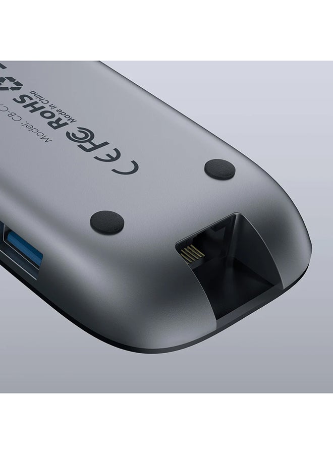 USB-C to 3-Port USB 3.1 Gen 1 Hub With Ethernet Port Black