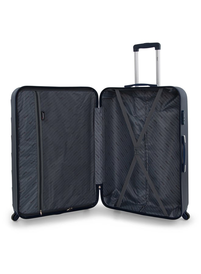 SENATOR - Hard Case Travel Bags Medium Checked Luggage Trolley ABS Lightweight Suitcase with 4 Spinner Wheels A207 Blue - Image 1