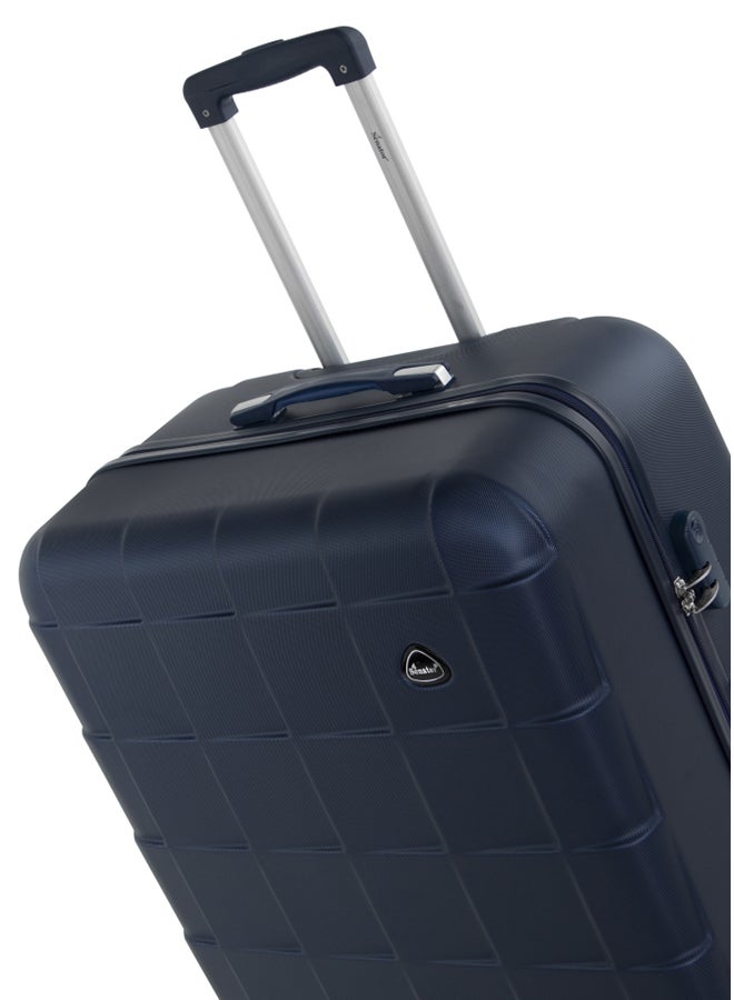 SENATOR - Hard Case Travel Bags Medium Checked Luggage Trolley ABS Lightweight Suitcase with 4 Spinner Wheels A207 Blue - Image 1