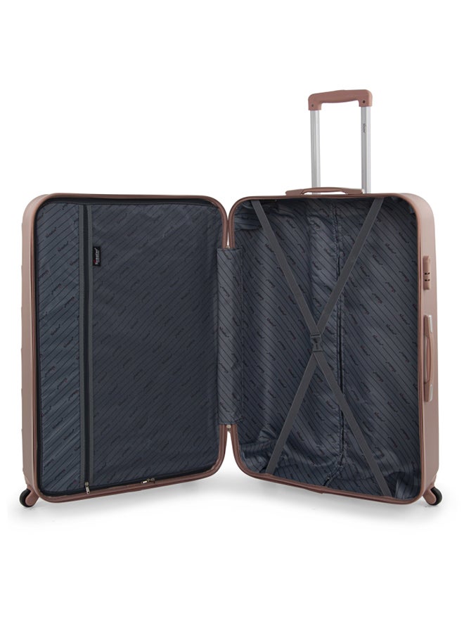 SENATOR - Hard Case Travel Bags Large Checked Luggage Trolley ABS Lightweight Suitcase with 4 Spinner Wheels A207 Rose Gold - Image 1