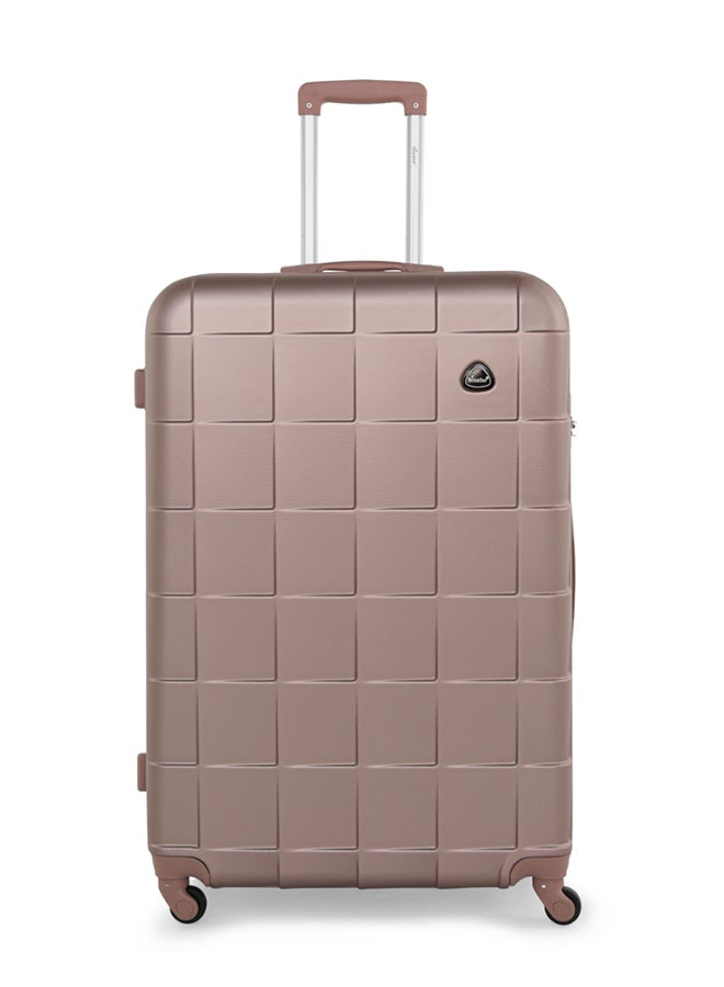 SENATOR - Hard Case Travel Bags Large Checked Luggage Trolley ABS Lightweight Suitcase with 4 Spinner Wheels A207 Rose Gold - Image 1