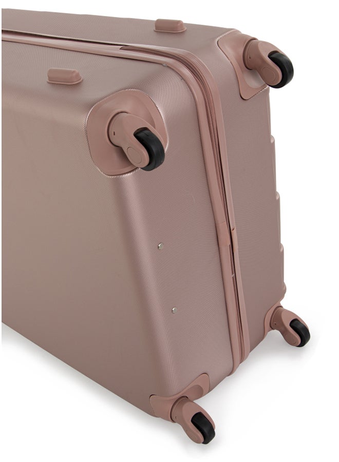 SENATOR - Hard Case Travel Bags Large Checked Luggage Trolley ABS Lightweight Suitcase with 4 Spinner Wheels A207 Rose Gold - Image 1