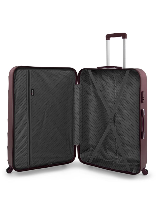 SENATOR - Hard Case Travel Bags Large Checked Luggage Trolley ABS Lightweight Suitcase with 4 Spinner Wheels A207 Burgundy - Image 1