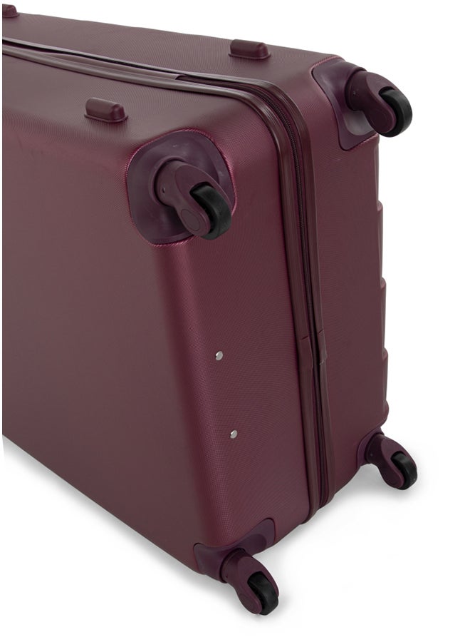 SENATOR - Hard Case Travel Bags Large Checked Luggage Trolley ABS Lightweight Suitcase with 4 Spinner Wheels A207 Burgundy - Image 1