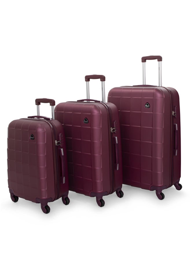 سيناتور حقيبة سفر صلبة بعجلات، مجموعة من 3 حقائب خفيفة الوزن من مادة ABS مع 4 عجلات دوارة A207 - Image 1