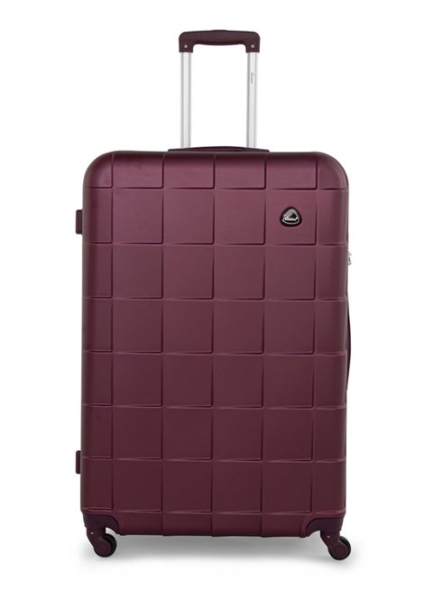 Hard Case Travel Bags Extra Large Checked Luggage Trolley ABS Lightweight Suitcase with 4 Spinner Wheels A207 Burgundy