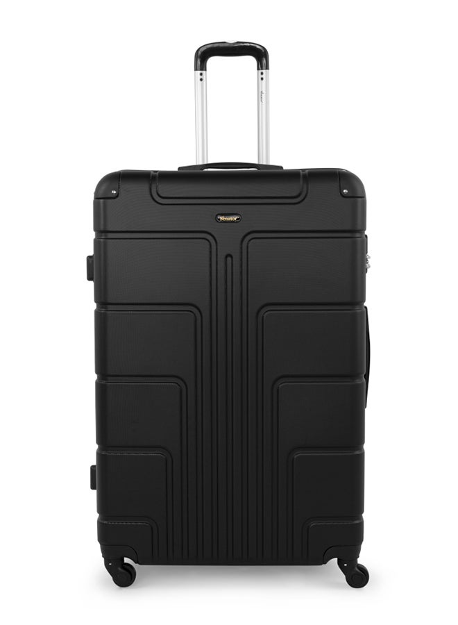 SENATOR - Hard Case Travel Bag Large Checked Luggage Trolley ABS Lightweight Suitcase with 4 Spinner Wheels A1012 Black - Image 1