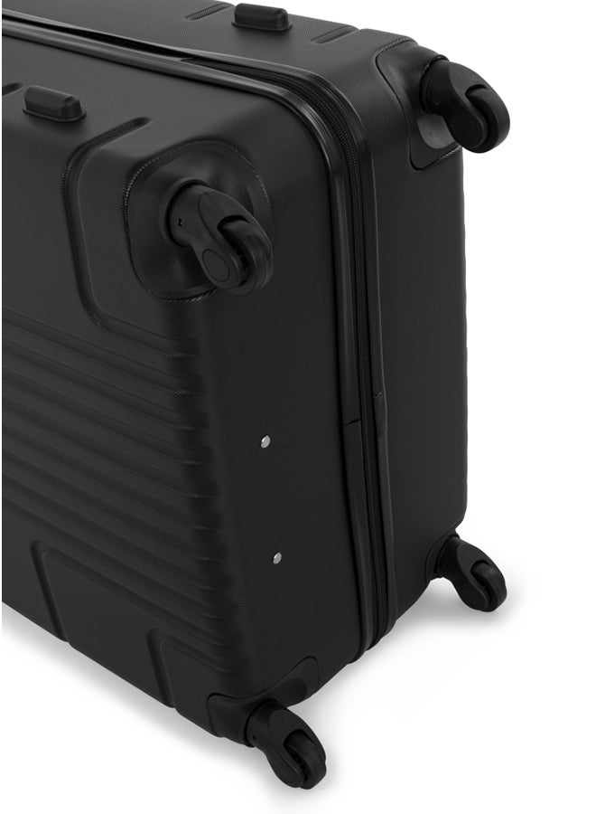 SENATOR - Hard Case Travel Bag Large Checked Luggage Trolley ABS Lightweight Suitcase with 4 Spinner Wheels A1012 Black - Image 1