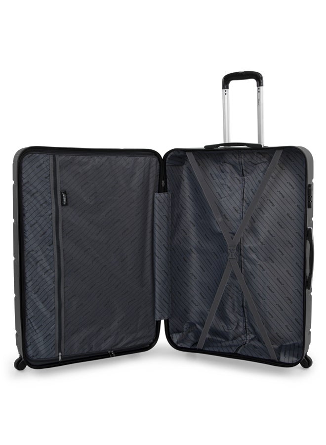 SENATOR - Hard Case Travel Bag Large Checked Luggage Trolley ABS Lightweight Suitcase with 4 Spinner Wheels A1012 Black - Image 1