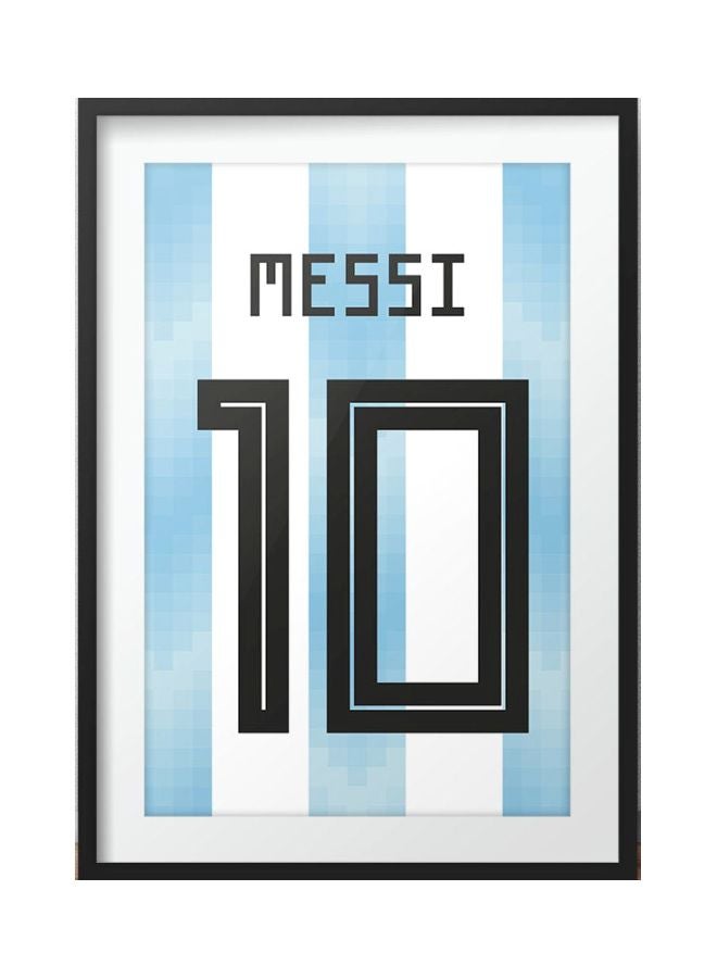 Boomah Accessories Lionel Messi Argentina Shirt Poster With Frame Blue/White/Black 30x40centimeter 