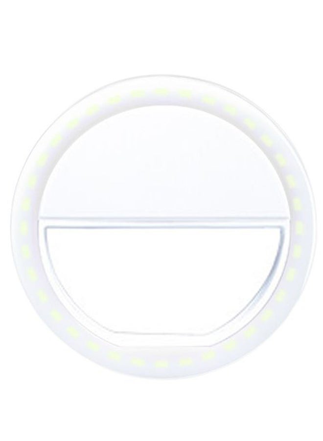 Generic Fill Clip Camera Selfie LED Light Ring White  - Image 1