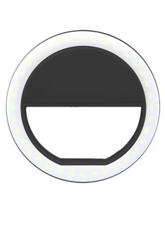 Generic Fill Clip Camera Selfie LED Light Ring Black  - Image 1
