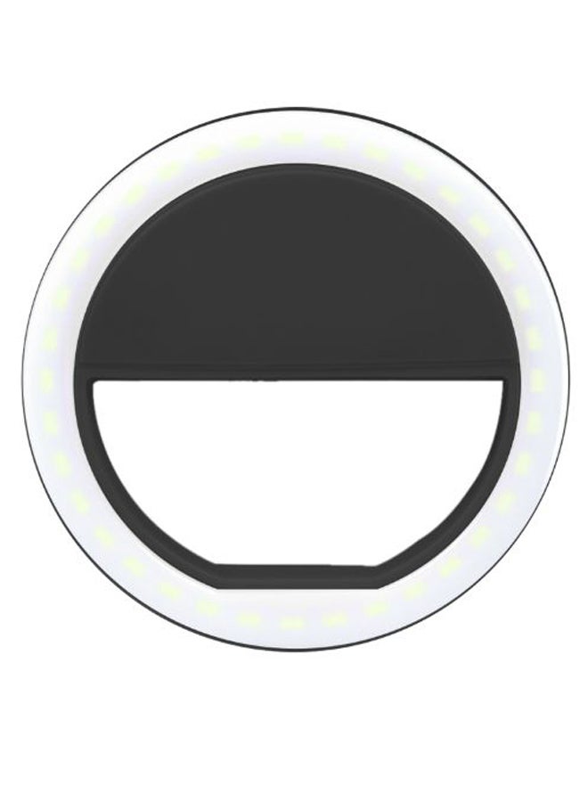 Generic Fill Clip Camera Selfie LED Light Ring Black  - Image 1