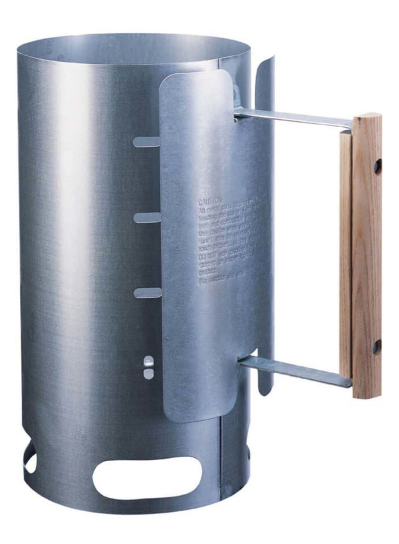 Lodge Charcoal Chimney Starter Silver/Brown - Image 1