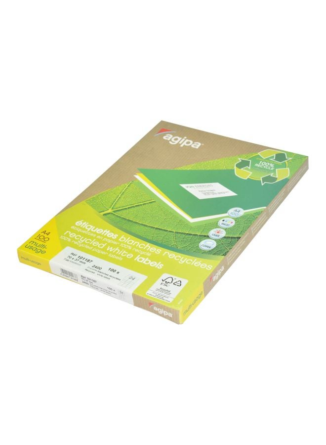 100-Piece Multipurpose Label Sheets White