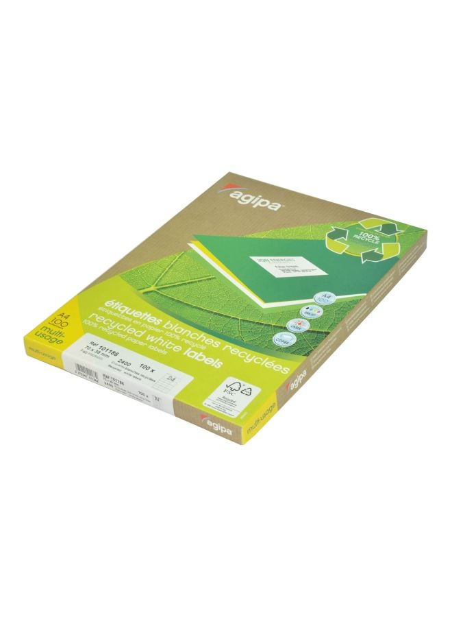 100-Piece Multipurpose Label Sheets White
