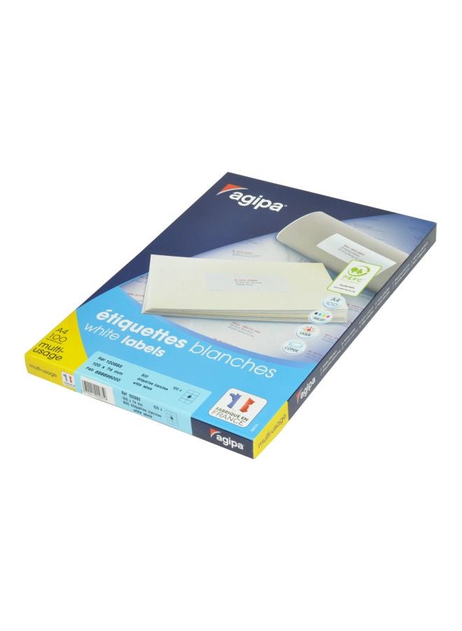 100-Sheet Multipurpose Label White