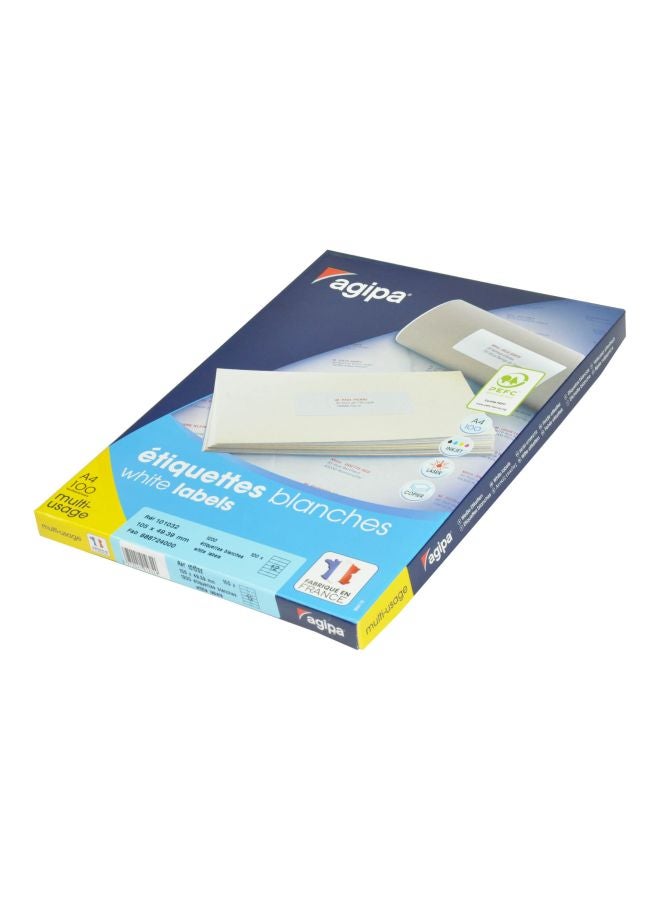 100-Sheet Multipurpose Label White