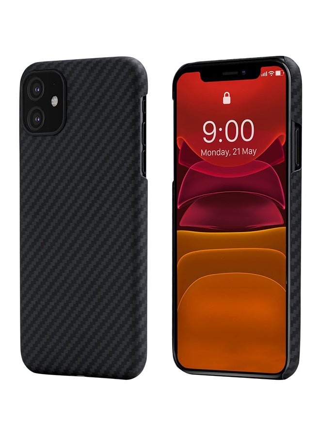 Protective Case Cover For Apple iPhone 11 Black / Grey Twill