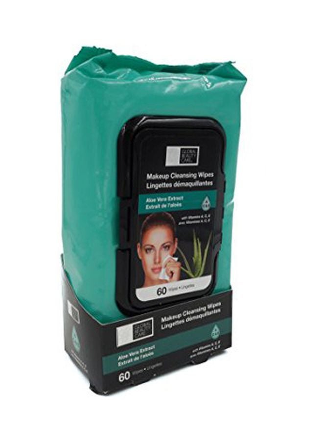 Global Beauty Care Aloe Vera Extract Makeup Cleaning Wipes - Image 1