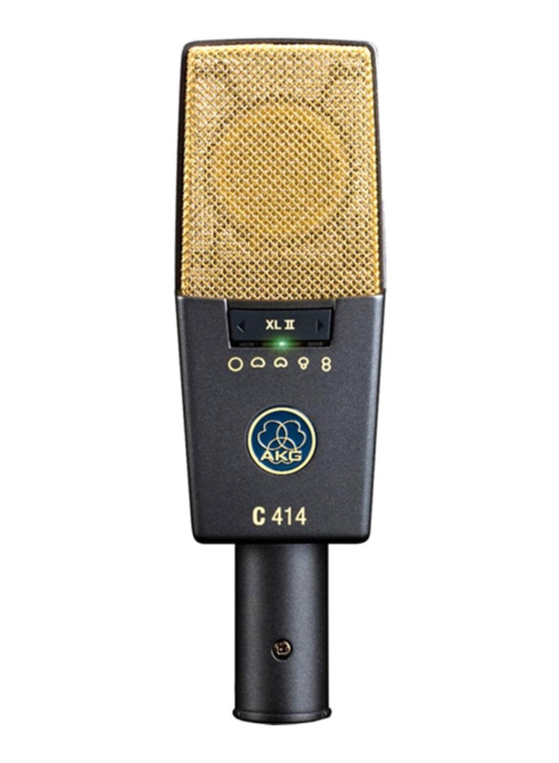 AKG - Multiple Pattern Condenser Microphone C414 XLII Matte Black/Gold - Image 1