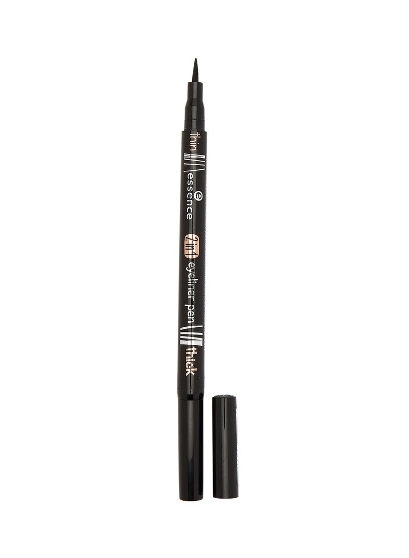Essence 2In1 Eyeliner Pen Black  - Image 2