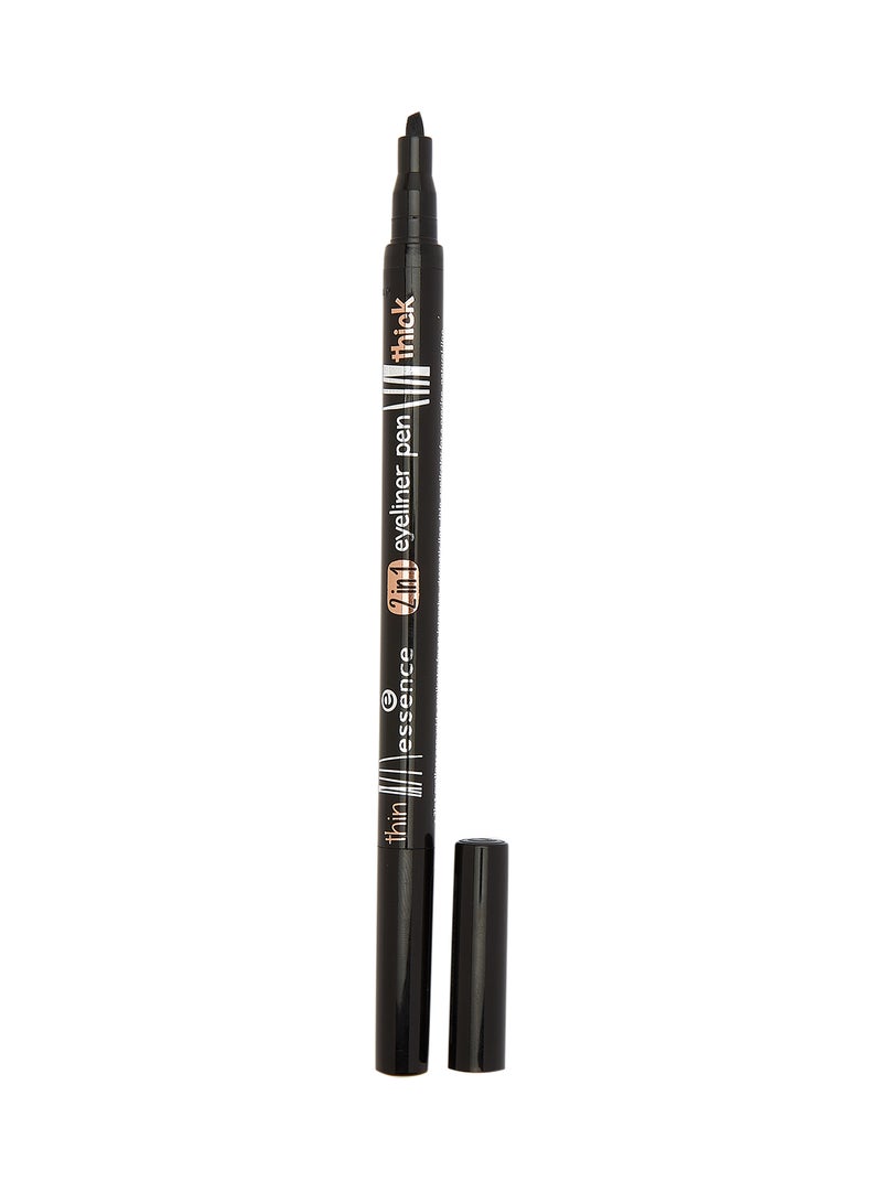 Essence 2In1 Eyeliner Pen Black  - Image 3