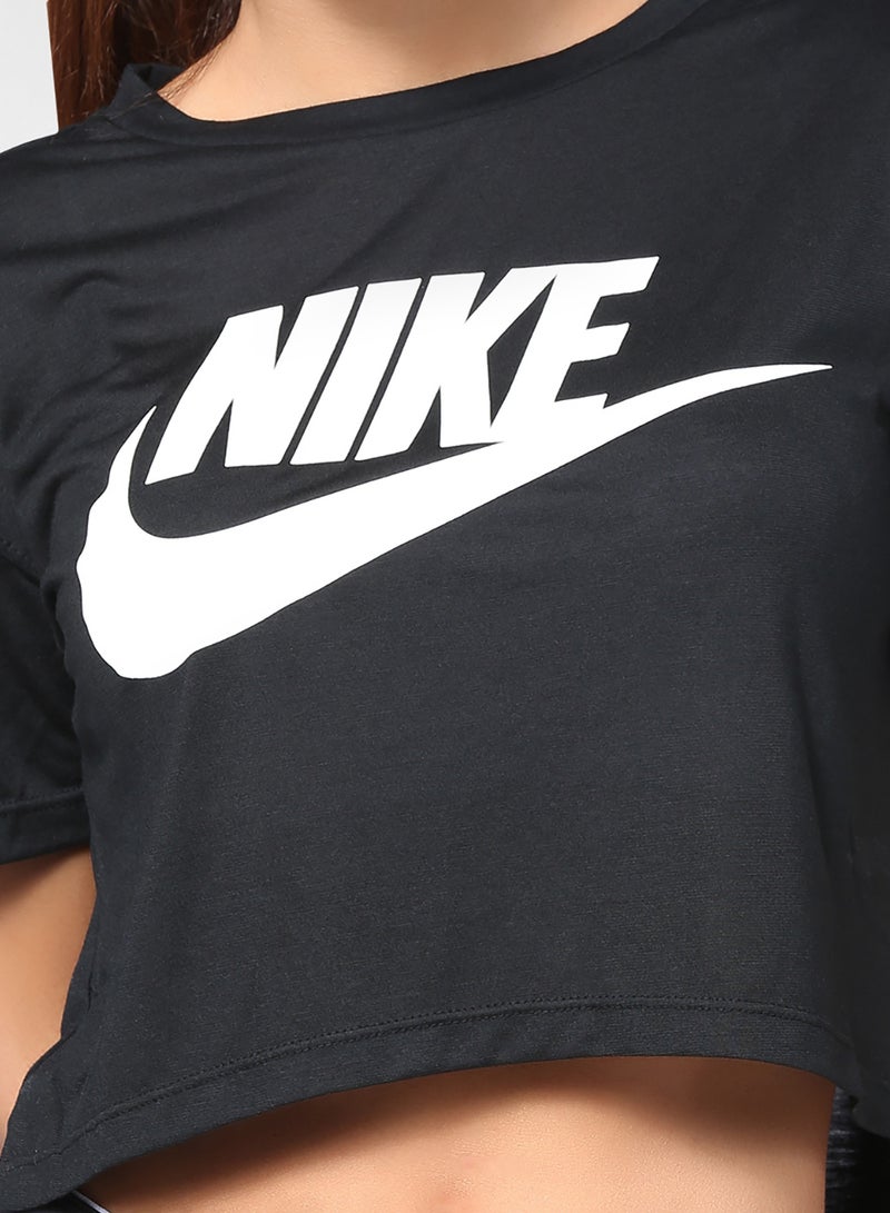 Nike NSW Essential Crop Top Black - Image 4