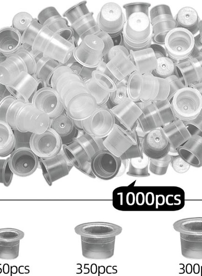 Generic 1000-Piece Disposable Tattoo Ink Cup Set Transparent  - Image 2