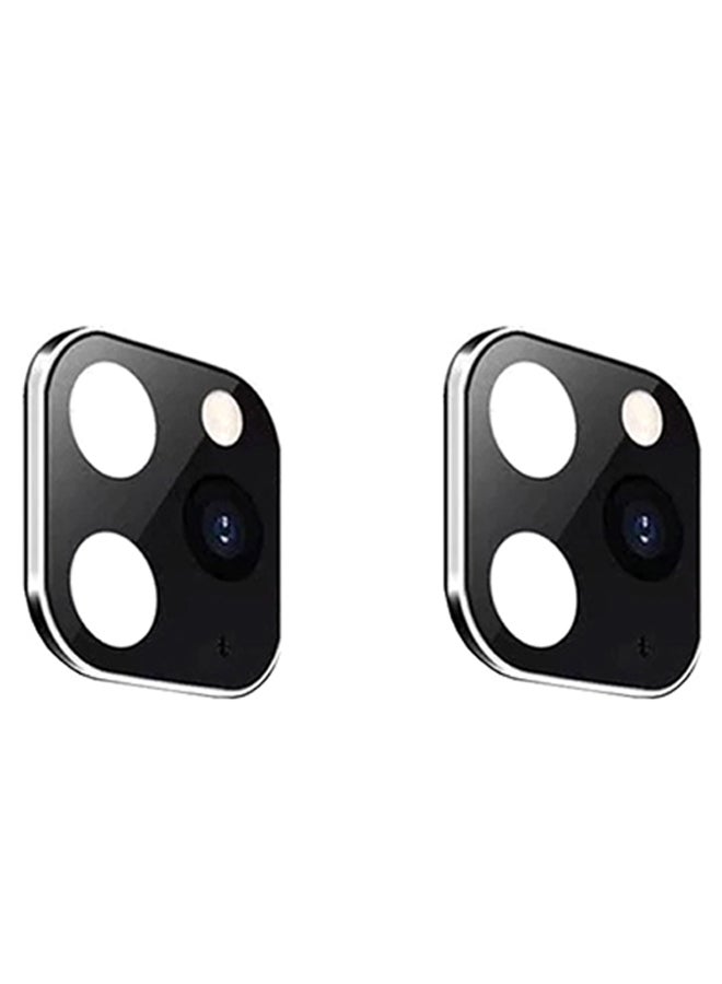 MARGOUN 2-Piece Apple iPhone X Change To Apple iPhone 11 Pro Lens Cover Set Black/Silver