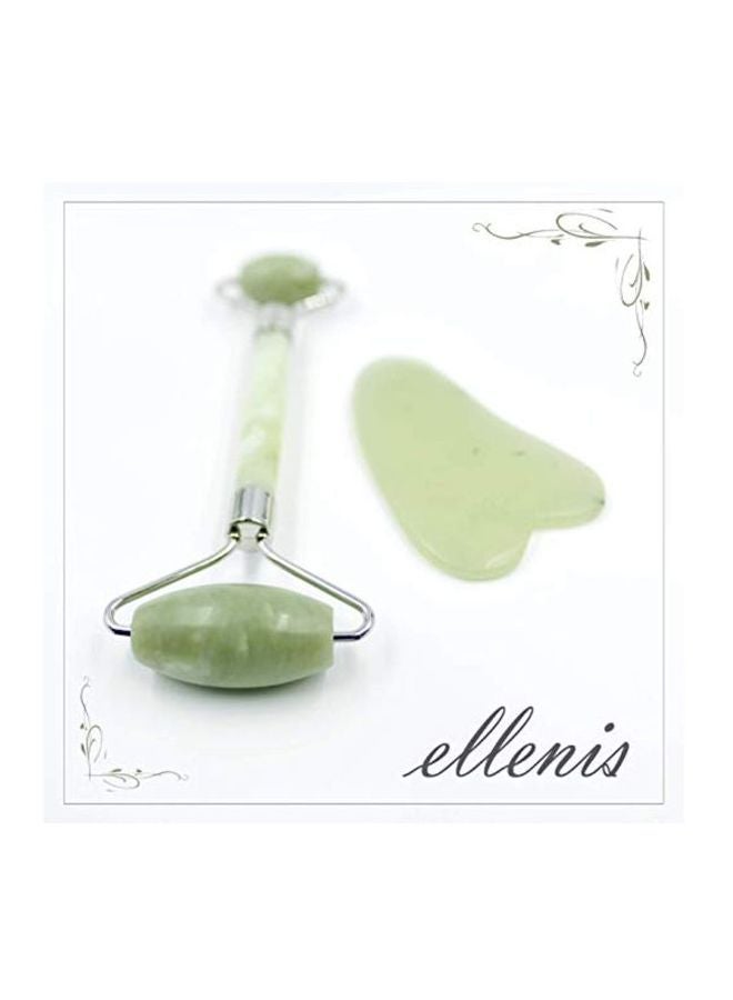 Generic - Natural Xiuyan Jade Roller And Gua Sha Set - Image 1